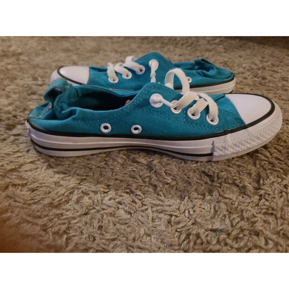 Converse Chuck Taylor All Star Low Top Kids Size 5 Turquoise Blue Sneakers